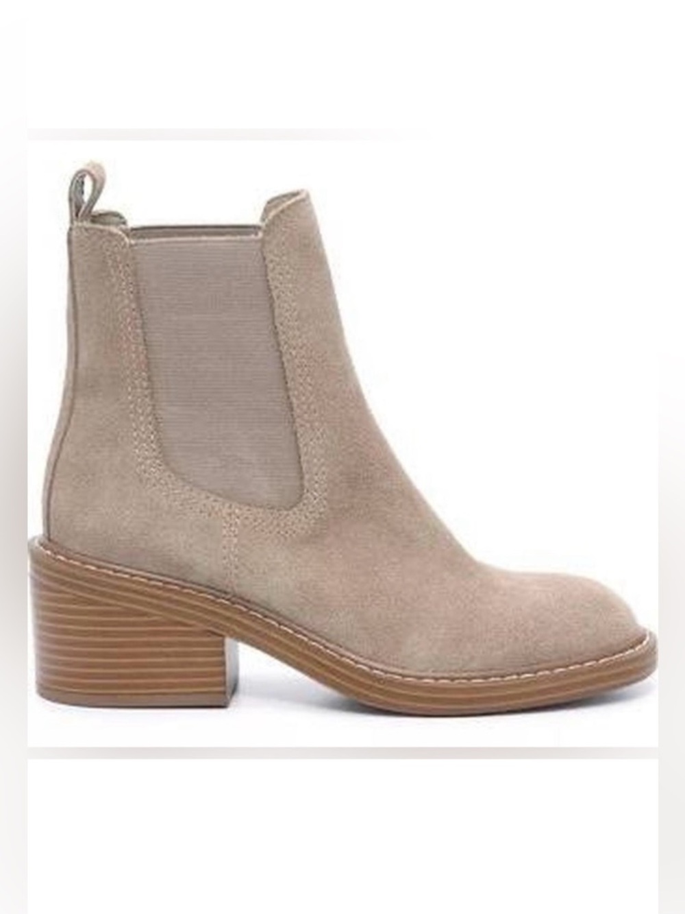 Steve Madden Laurely Chelsea Bootie Boots‎ Suede Leather Size 9.5 Chunky Y2K